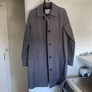 EVERLANE Mac Coat Blue Check 6